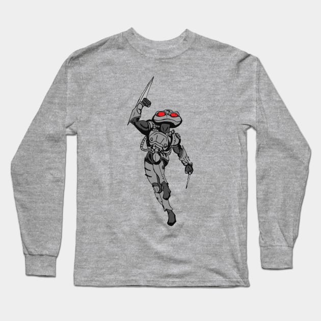 Black Manta Long Sleeve T-Shirt by Ace20xd6